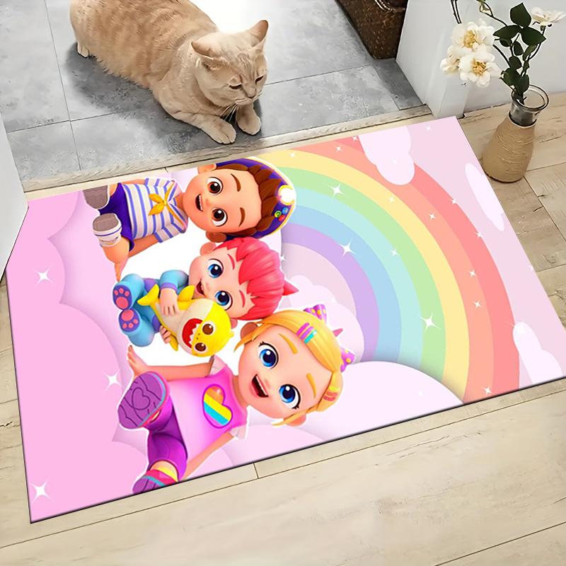 1 ks Kobercový kobereček Baby Shark Family Adventure Přizpůsobitelný Měkký Omyvatelný Protiskluzový Domácí Obývací Pokoj Podložky pod Pohovku Personalizovaný Kobereček 0917306