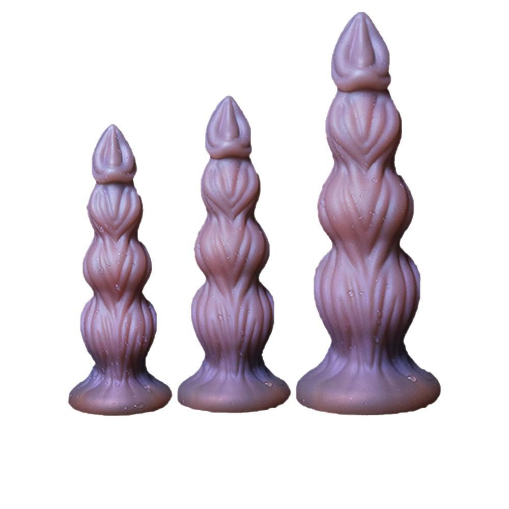 Silicone Triple Knot Anal Plug Female Utensil