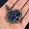 Lapis Lazuli 999 Copper Wire Wrapped Pendant, Handmade Gemstone Tree Of Life Pendant Jewelry, Gifts For Wife Brand New Pendant