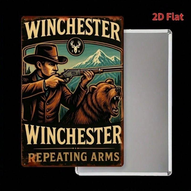 Metal Poster Winchester Wall Art Vintage Tin Sign 8x12 Inch for Bar Home Decor