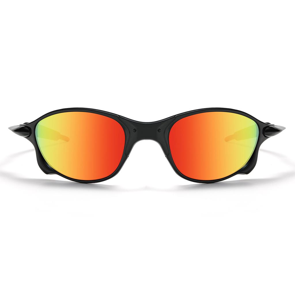 Small PC&Material Frame Eyewear UV400 Cycling Goggles for Outdoor Riding Running Driving Metal Templ Daily Wear Party Sunglasses