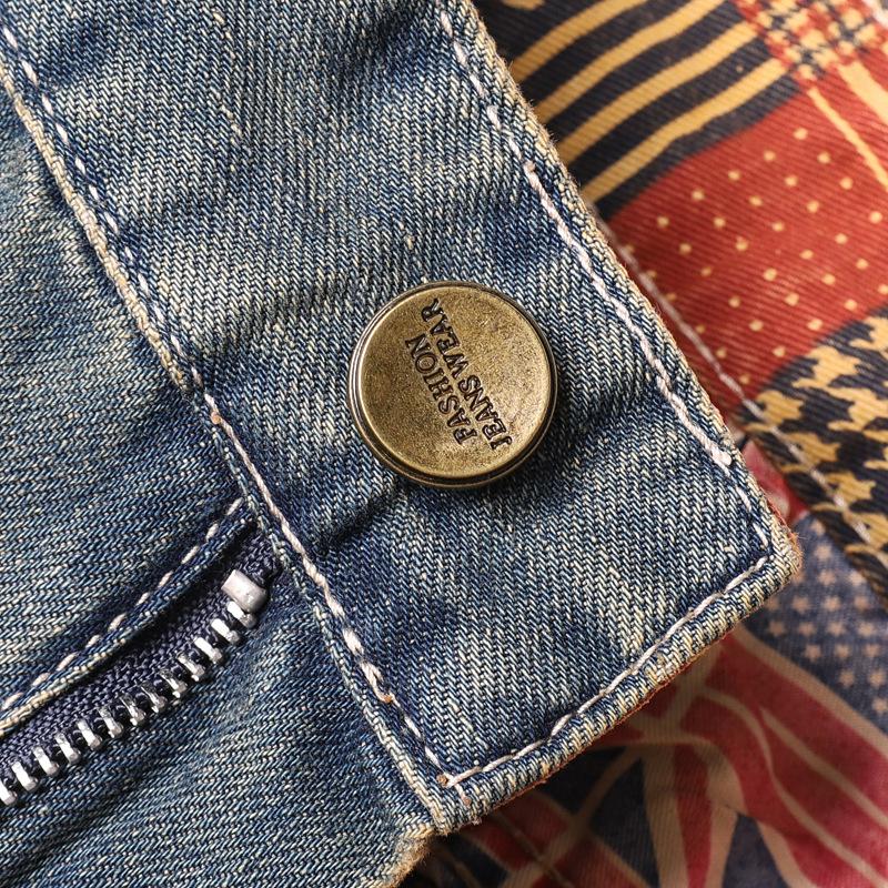 2024 Four Seasons Wear Neue zerrissene Jeans für Herren im europäischen und amerikanischen Stil