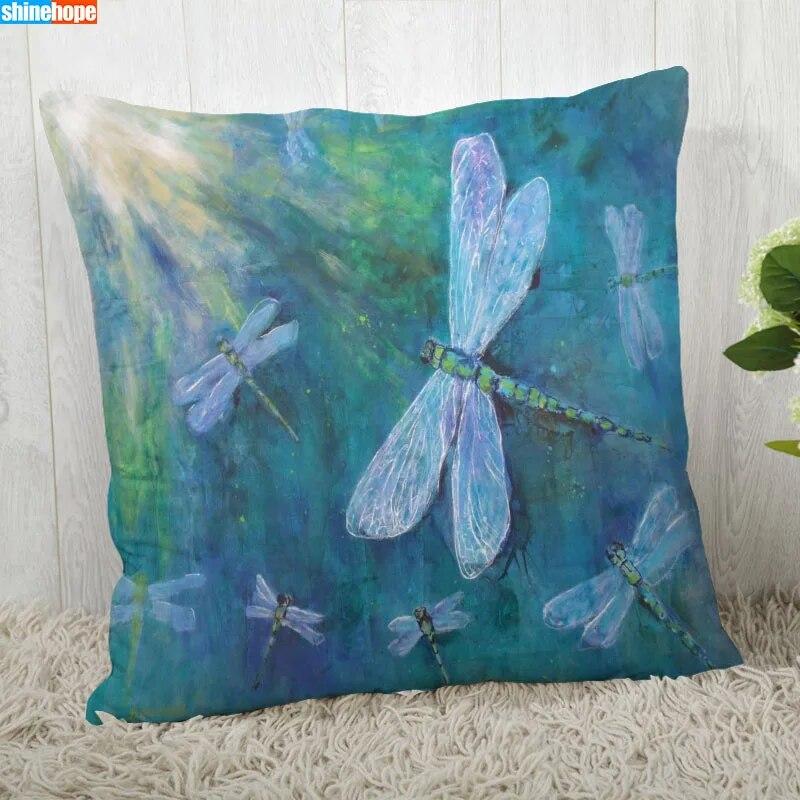 Dragonfly Pillowcase  Modern Home Living Room Decoration