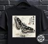 Unisex Japanese Moth T-Shirt - Vintage Butterfly Art Tee for Nature Lovers - Dark Aesthetic Streetwear