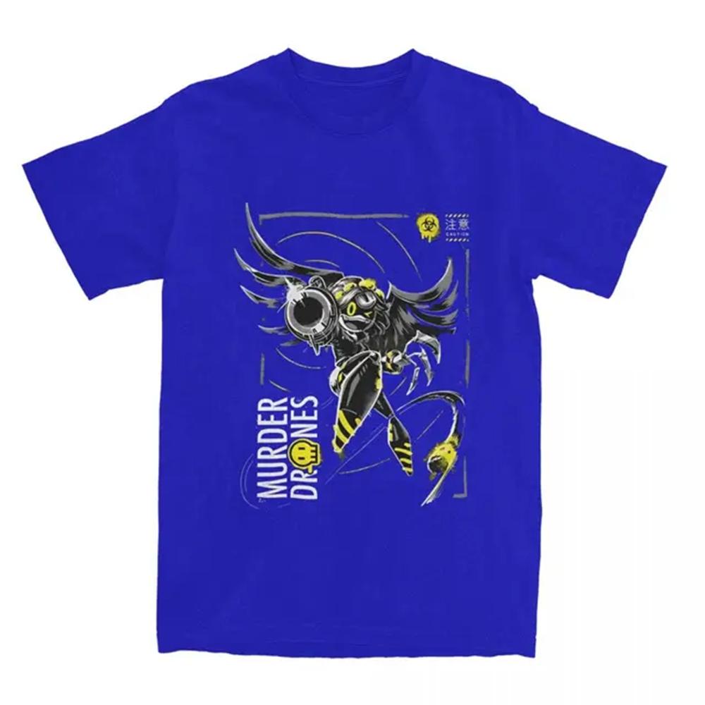 Uomini Donne Orrore Murder Drones V Cartone Animato Anime Maglietta Roba 100% Cotone Top T-shirt Magliette Novità Estate Magliette Grafiche