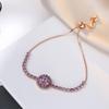 Trendy Japanese & Korean Style Zircon Titanium Steel Jewelry Set: Necklace, Rotating Stud Earrings & Ring