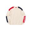 Supreme SS19 Формула Свитшот с круглым вырезом Натуральный ЛОГО Colorblock Флисовая подкладка Унисекс Бежевый SUP-SS19-001