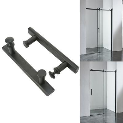 1 pezzo Maniglie Manopole Pratiche per Porta Vasca da Bagno 145mm Cromate Parte Piatta Acciaio Inossidabile Per Box Doccia