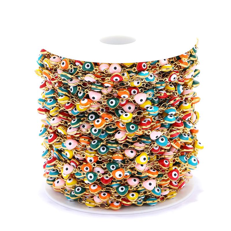 

Ожерелье Глаз Дьявола в форме сердца, турецкий глаз, сделай сам, аксессуар из нержавеющей стали