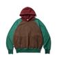 Color Block Hoodie - Brown