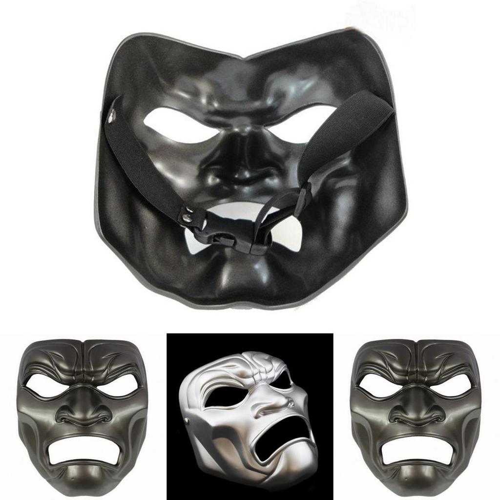 Stunning Black And Silver Spartan 300 Warrior Masks Ideal For Festive Celebrations