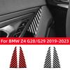 For BMW Z4 Series G28 G29 2019-2023 Carbon Fiber Accessories Modified Interior Car Door Armrest Decoration Trim Cover Stickers
