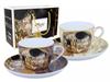 Carmani Set of 2 Cups and Saucers . Klimt The Kiss