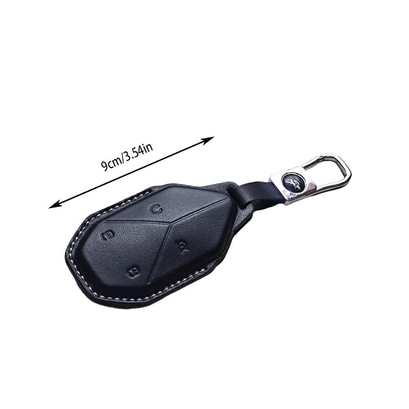 Genuine Leather Car Key Case Cover Fob For Byd Leopard 5 Bao 5 Leopard 8 Bao 8 Keychain Protector Luxury Durable Accessories