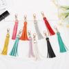 New Fringe Jewelry Women Cute KeyRing KeyChain Strap PU Leather Tassels Tassel Key Chain