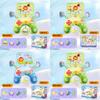 Baby Tummy Time Pillow With Fabric Mirror Book And Rattle For Sensory Development