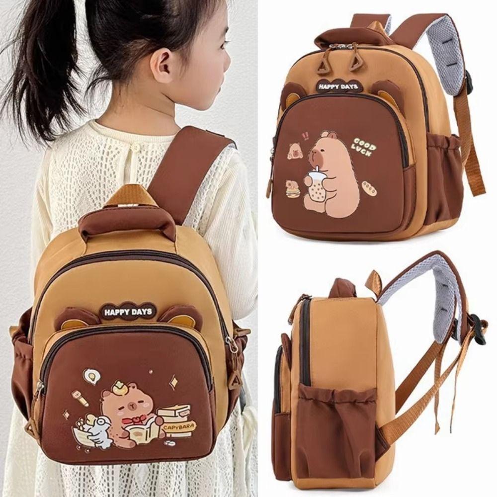 Lightweight Capybara Kindergarten Backpack Kawaii Children School Bag  Preschool