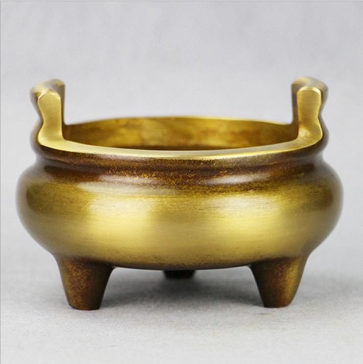 , drum-shaped , art, popular model of antique brass burner, incense tools for home and