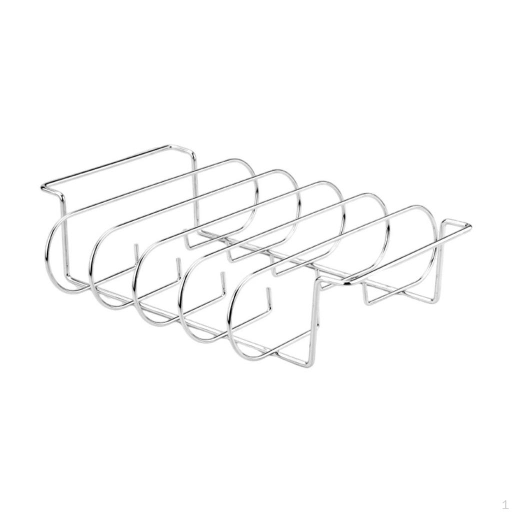 Barbecue Grill Rack with Support Legs Electroplated Meat Holder Raised for Backyard Cooks, Outdoor