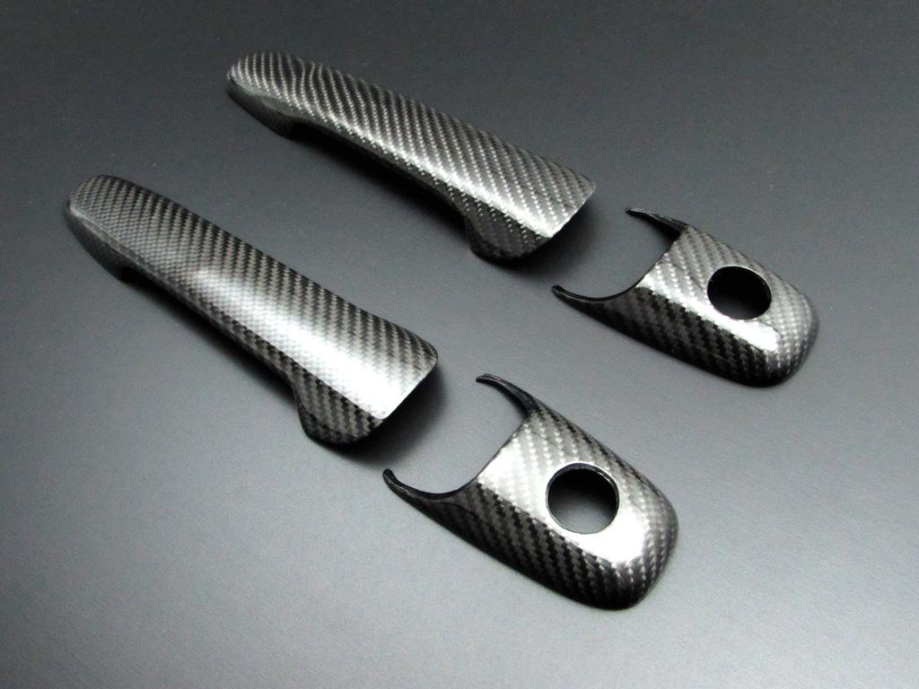 BRIGHTZ SE3P Real Carbon Fiber Door Handle Covers with Keyholes Compatible with SE RX X R Owl R Owl X19923 RX-8 (Two Keyholes) [DHC-NOBU-315] SE3, 3P,