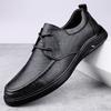 FashionClassic Men's Casual Leather Dress Oxford Shoes Leisure Walk Lace-Up Male Evening Dress Shoes Versatile Comfy Business Footwear
