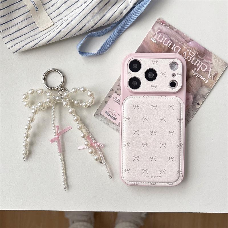 

Premium Leather Bow Lanyard for iPhone 17, 16 Pro Max, 15, & 14 Case iPhone 17 Pro Max