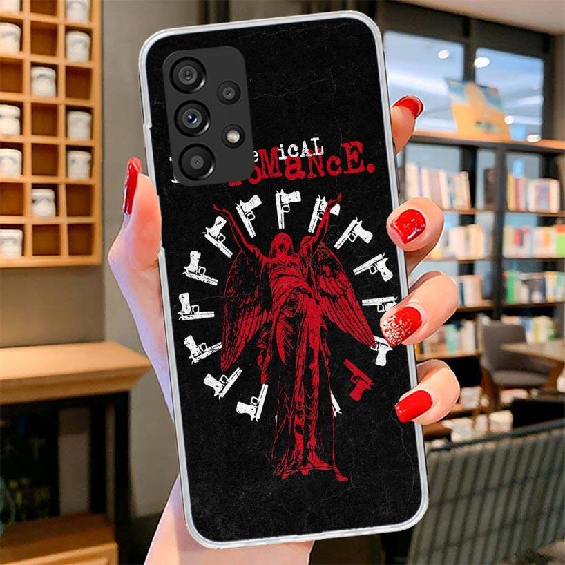 My Chemical Romance MCR Phone Case For Samsung Galaxy A12 A22 A32 A52 A72 A02S Phone Case Note 20 Ultra 10 S10 Plus A51 A71 A50S