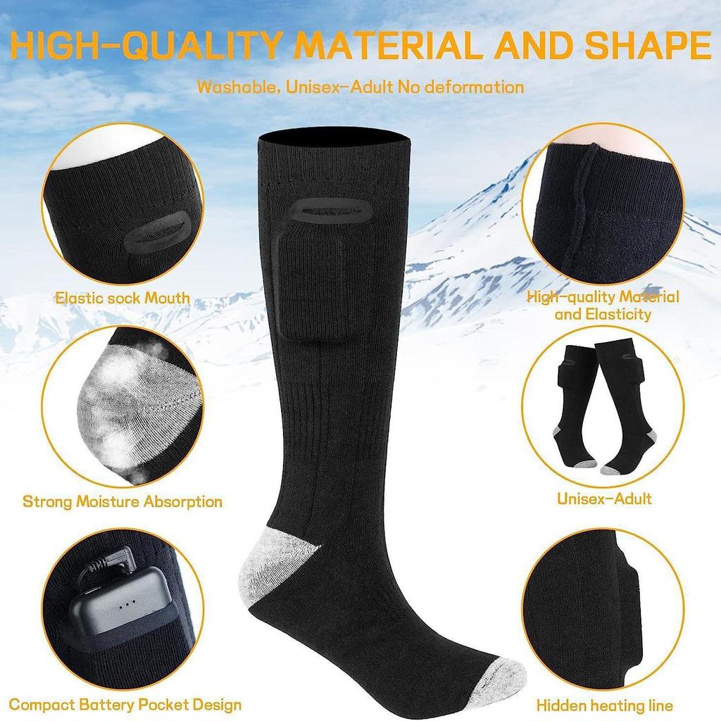 Removable Electric Heating Socks - Pure Cotton Winter Warmers