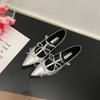 French-Style Insole Height-Increasing Single Women'S Pair, Bow Pointed-Toe Flat Shoes, Niche High-End And Elegant Evening Women'