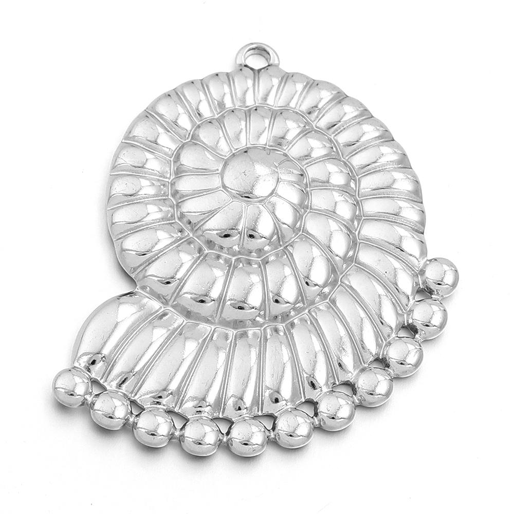 4pcs/lot Stainless Steel Marine Animal Pendant Starfish Conch Fishbone Shape Charms For DIY Necklace Earring Jewelry Accessories
