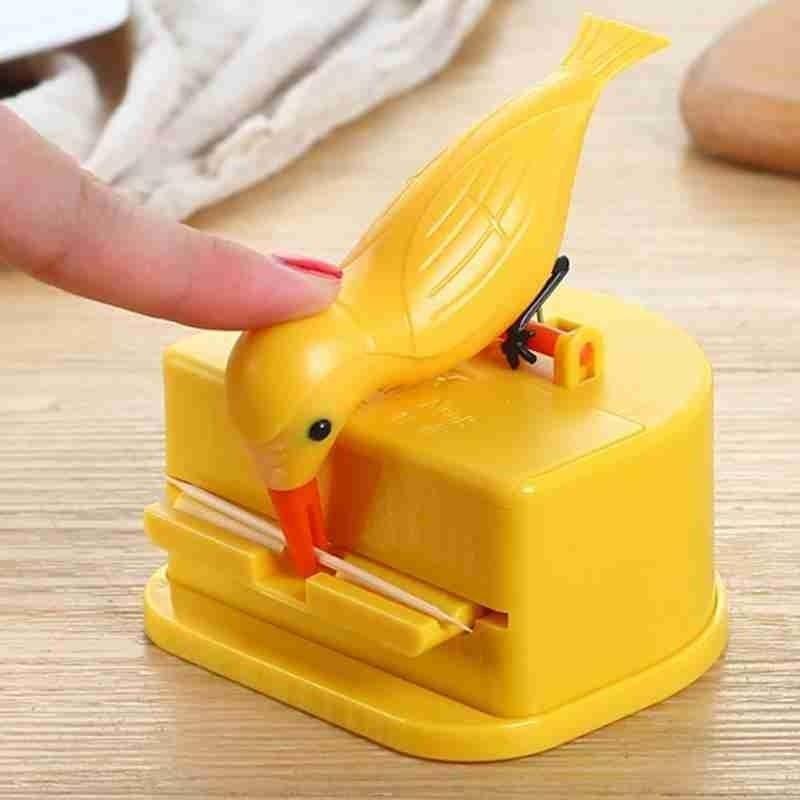 Small Bird Toothpick Container Automatic Toothpick Dispenser Toothpick Holder Home Decoration Kitchen Accessories