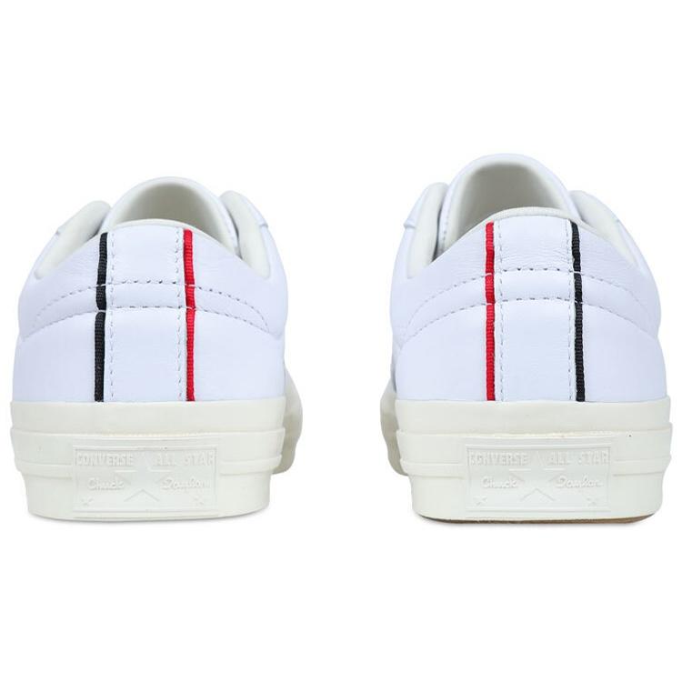 Converse One Star Piping Low Top In White/Enamel Red/Egret Men's 159694C