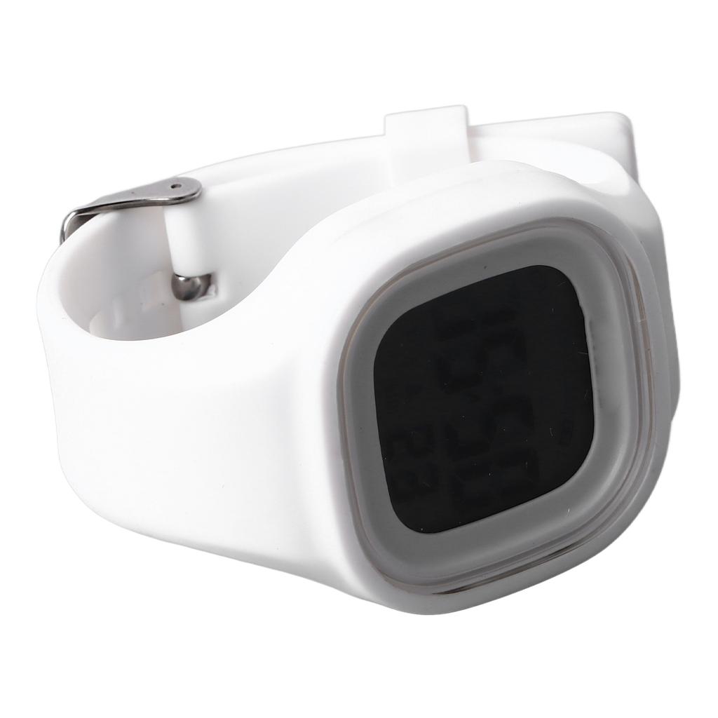 Silicone Watch for Men Women Waterproof Backlight Soft Strap Alarm Silicone LED Digital Watch White