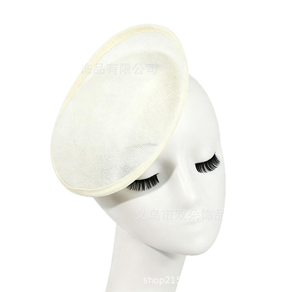 Imitation linen DIY hat embryo base elastic mesh hair accessories headgear hat bottom fashion retro top hat clothing DIY small warped edge