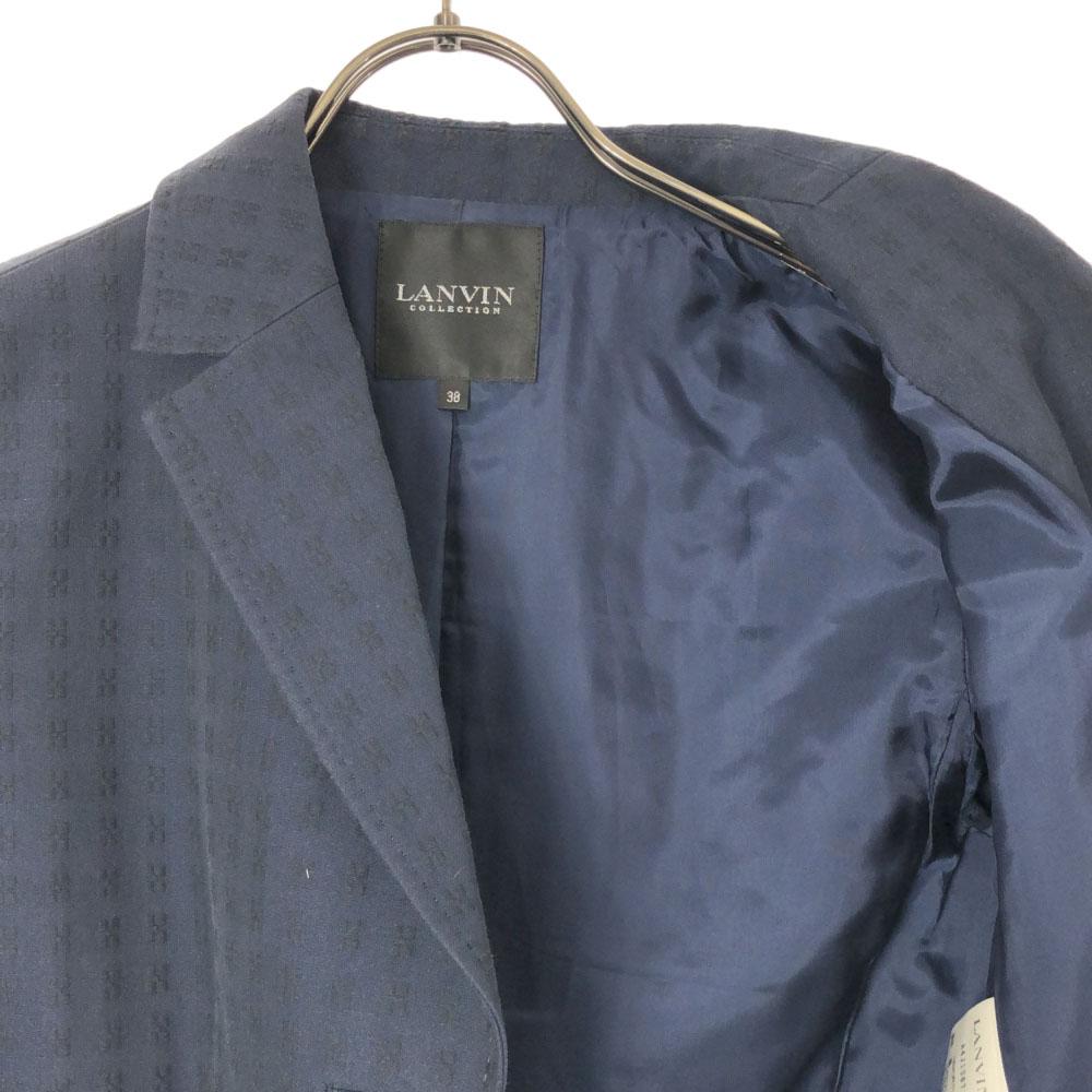 LANVIN LA COLLECTION made in Japan Karomuster Langarm taillierte Jacke Damen Gebraucht