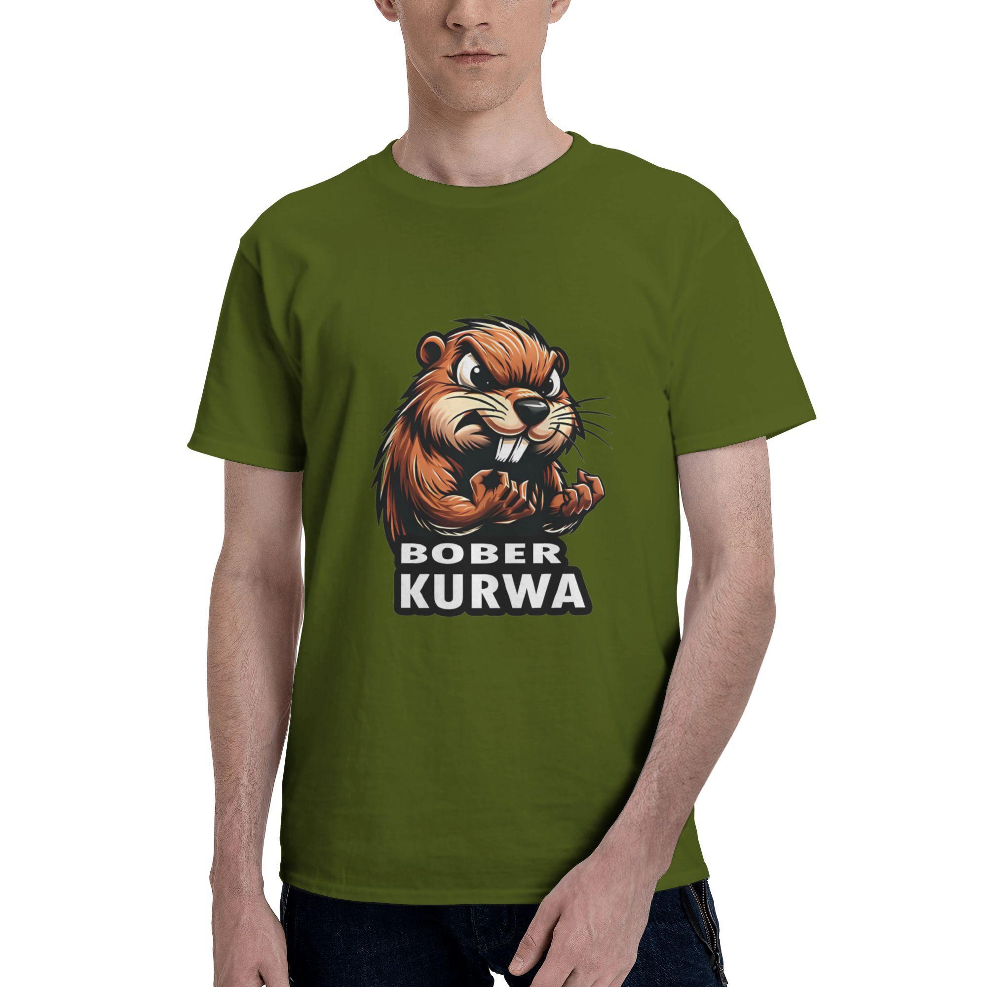 

Bober Kurwa Men T Shirts kurva Humorous Tee Shirt Short Sleeve Crew Neck T-Shirts Cotton Gift Tops 4XL