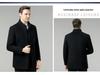 Brand Double-Sided Cashmere Men's Classic Wool Trench Coat with Down Liner