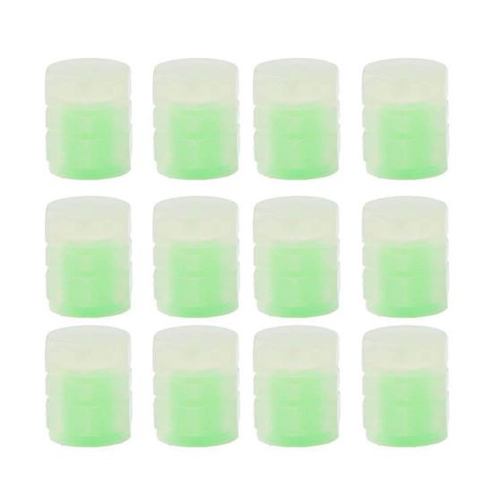Glow In The Dark Tire Valve Caps Universal Tire Valve Stem Covers for Car Truck SUV Motorcycle Night Safety Lights Dustproof Tire Accessories