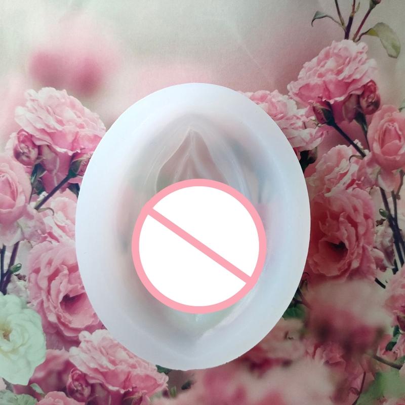 Novelty Women Genital Shape Candy Mold Silicone Mould Tray DIY Mould Tray for Soap Candles Cake Decor Crafts White