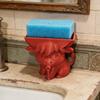 Highland Cow Sponge Holder with Drainage Bathroom Kitchen Sink Countertop 3D Printed Cattle Sponge Stand Multifunctional Sponge Organizer Storage Rack