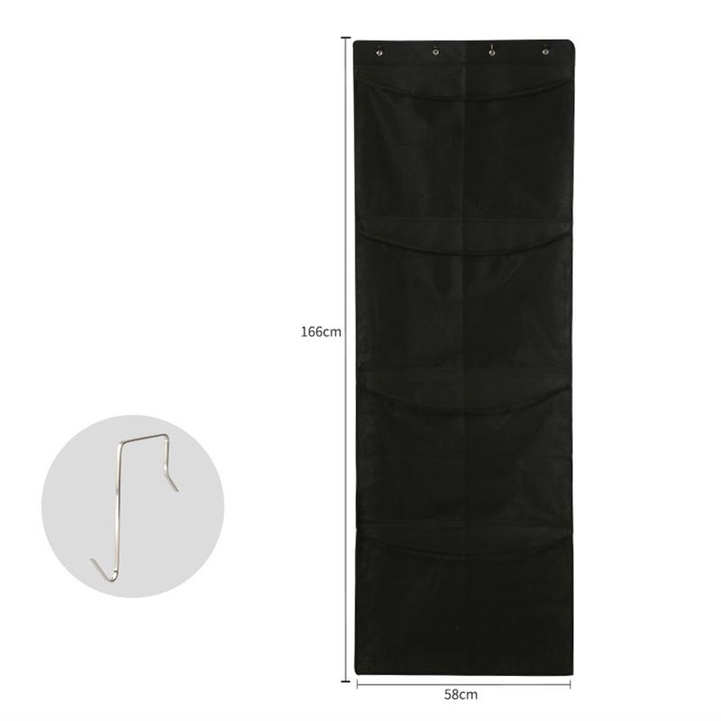 4-Section Door Hanging Organizer - Breathable Mesh Storage Bag for Toys & Clutter, Non-Woven Multi-Purpose Wall-Mounted