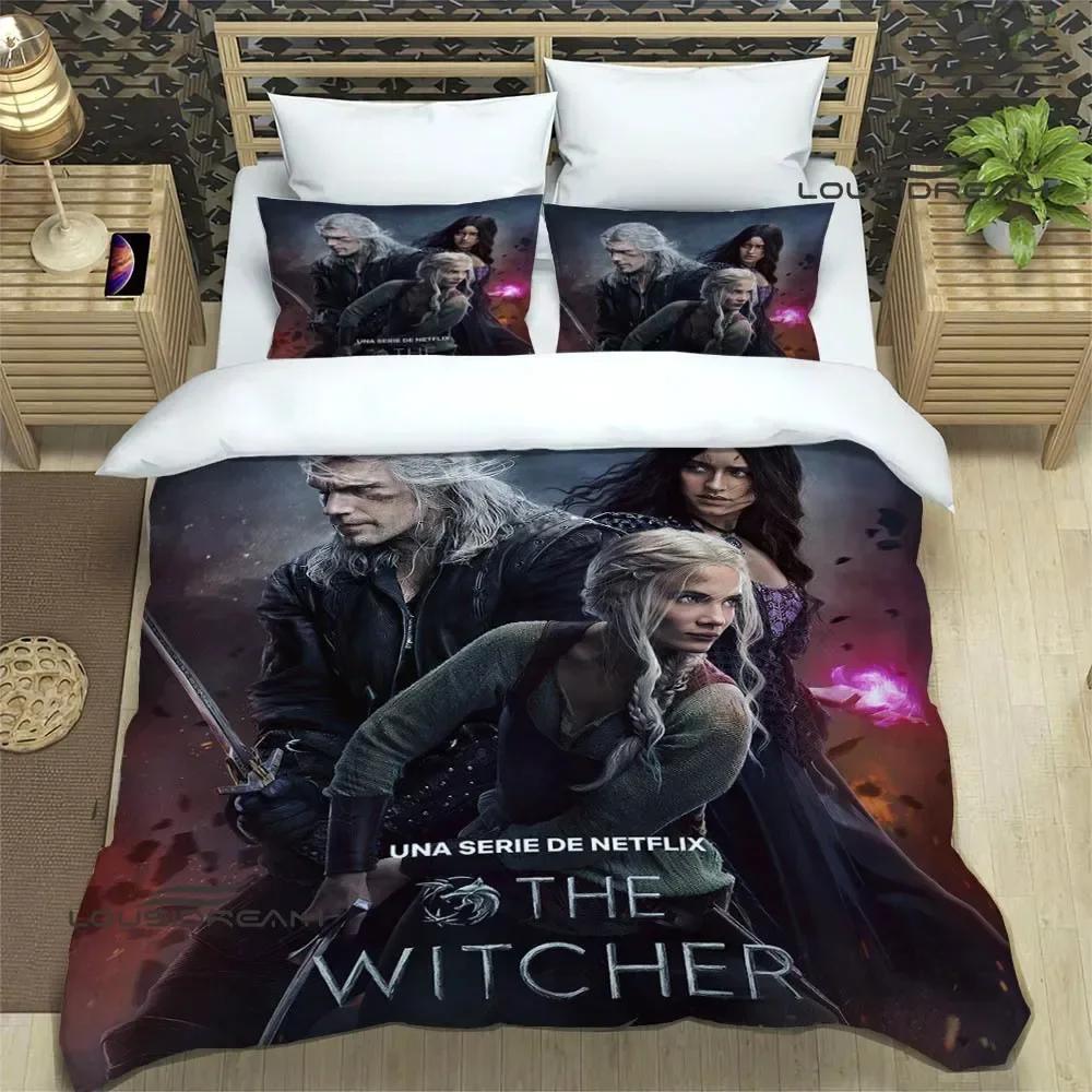 

Набори постільної білизни з принтом гри W-Witcher Вишуканий набір приладдя Комплект з підковдрою Комплект постільної білизни Розкішний подарунок на день народження EU Double(200*200cm)3pcs