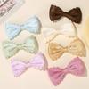 LOVEKIKI 5Pcs Girls Hairclips Fresh Cloth BB Hair Bangs Barrette Flower Lace Bows Hairgripes Dopamine Colored Hair Accessories