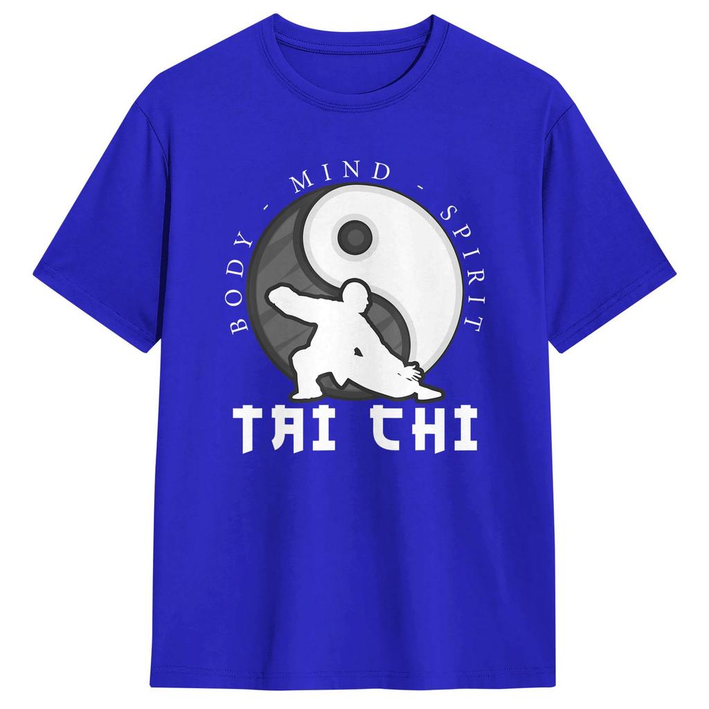 Tai Chi T Shirt Unisex Cotton Funny Tshirt Round Collar Tees Short Sleeve Tops 6xl