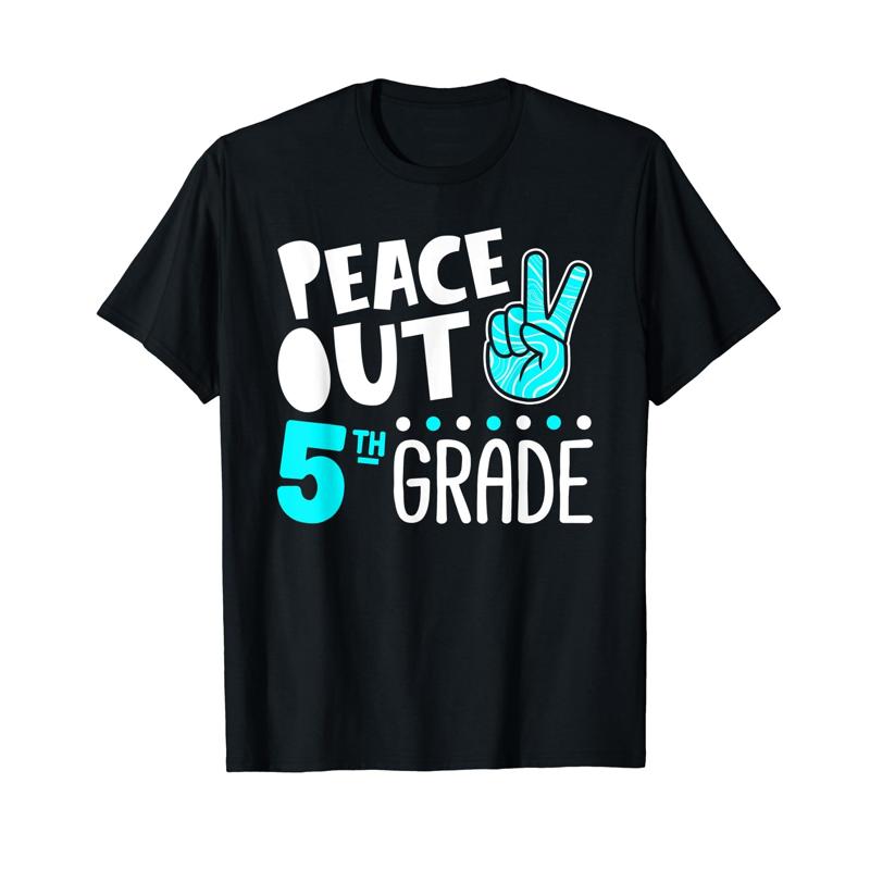 Peace Out 5th Grade Class of 2024 Graduation T-shirt