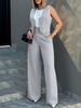 2025 Euro-American Fashion: Cross-border Wide-leg Pants & Vest Set