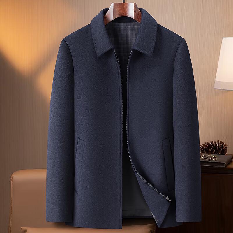 FAPAI Men's Wool Blend Business Casual Coat