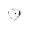 925 Sterling Silver Heart Charm Pendant_White
