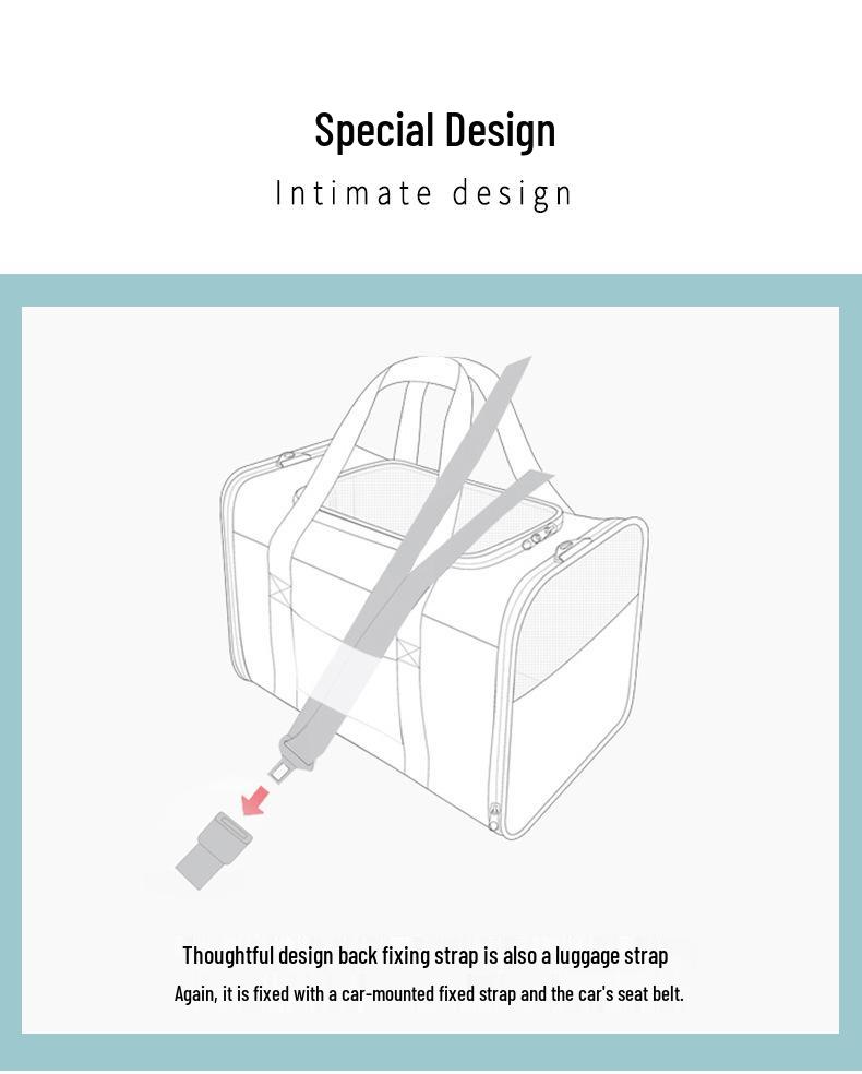 Haustier Reise Umhängetasche - Tragbare, Faltbare Transportbox für Hunde & Katzen