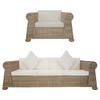 Día Y Noche - Día Y Noche 2-Piece Sofa Set with Natural Rattan Cushions